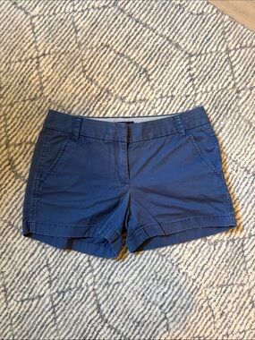 J. Crew Navy Cotton-Blend Midrise Jean Shorts